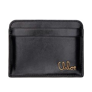 NWT Chloe Black and Gold Card Holder